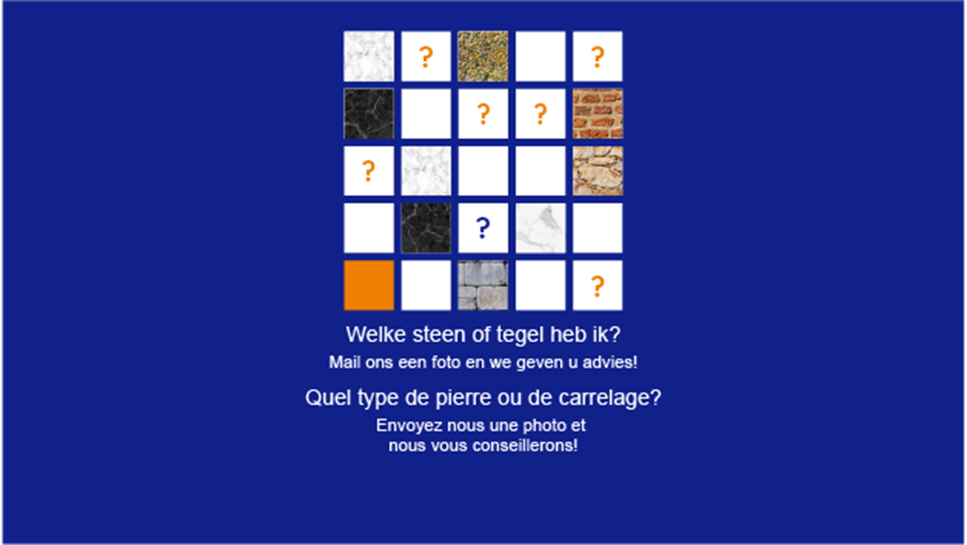 Afbeelding voor categorie Welke steen of tegel heb ik? Contacteer ons